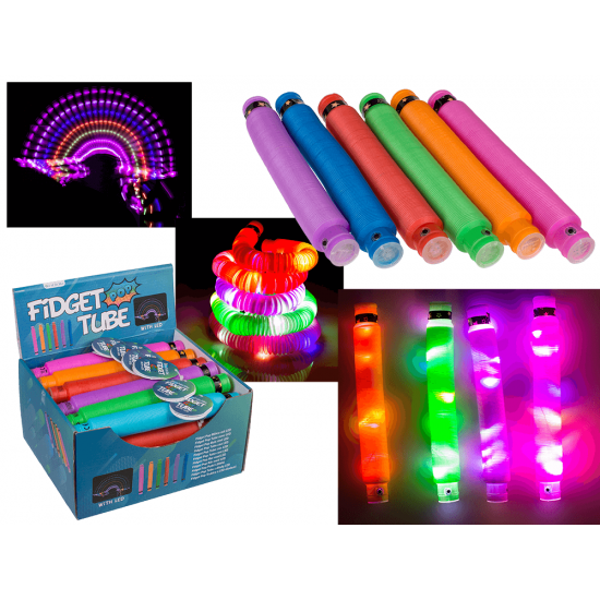 Fidget Pop Tube - LED Light Up Fidget Pop Tube - LED Light Up