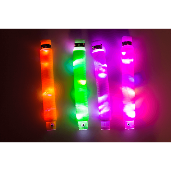 Fidget Pop Tube - LED Light Up Fidget Pop Tube - LED Light Up