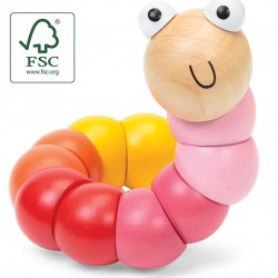 Wooden Wiggly Worm